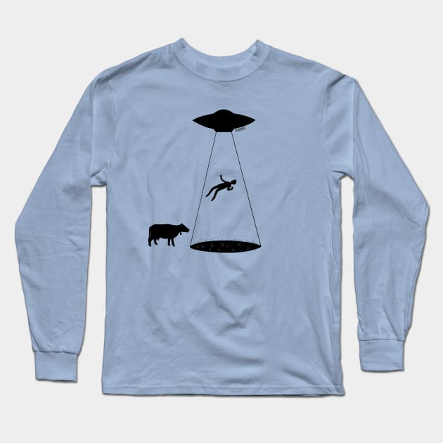 UFO Takes the Wrong Mammal Long Sleeve T-Shirt by Mitchell2099